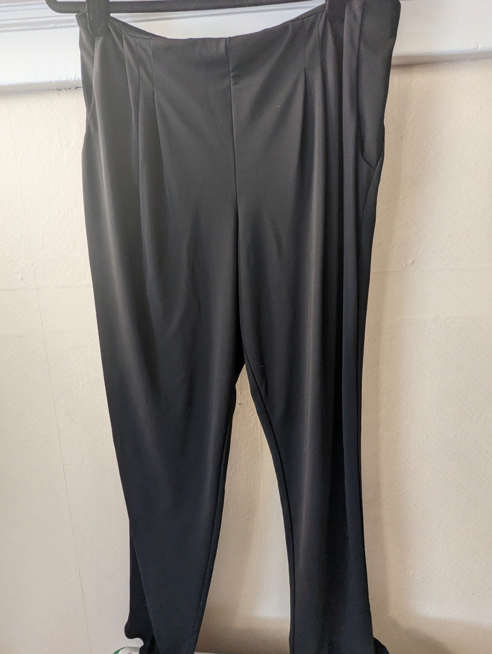 Marla Wynne Classic Black Straight-Leg Pants Xl
